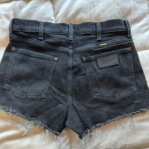 Wrangle Black Jean Shorts